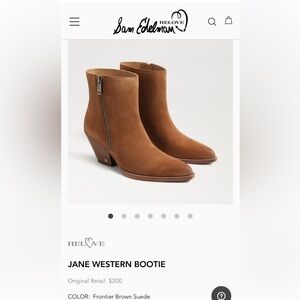 Sam Edelman Frontier Brown Suede Booties